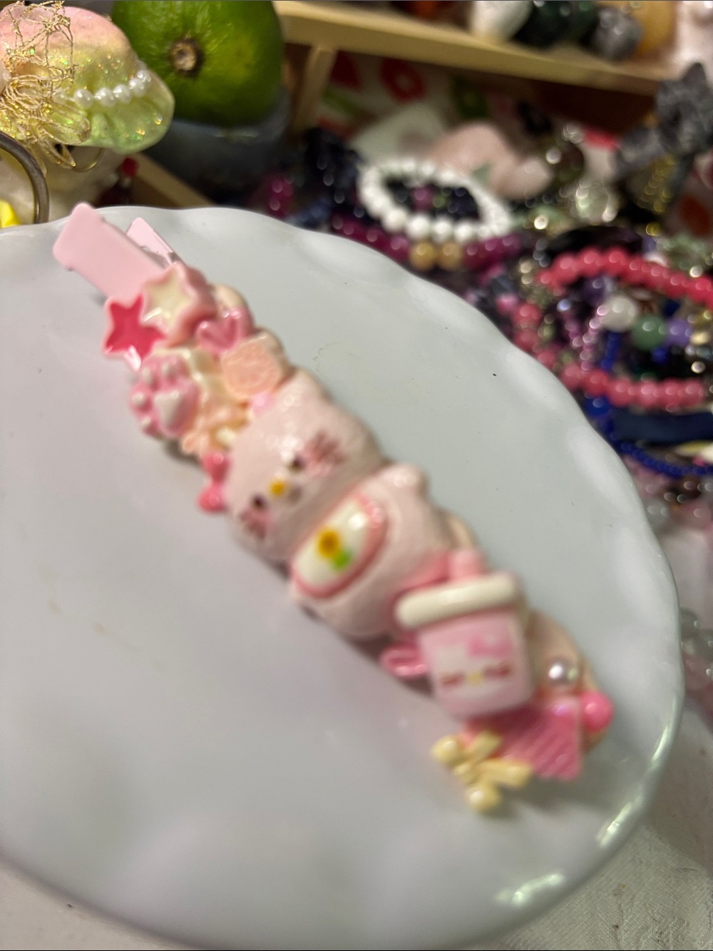 Kids Pink Character Charm Hair Clip
